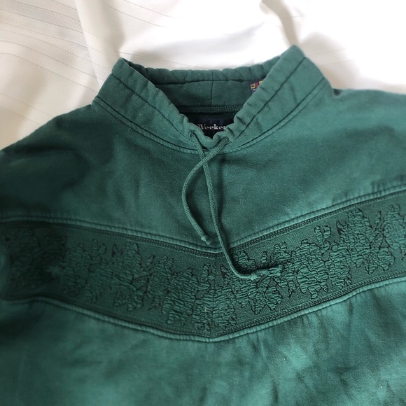 Vtg Weekend Edition Forest Green Sweat Shirt - Picture 15 of 16